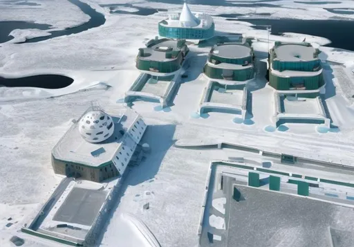 Prompt: Scientific center in the Arctic