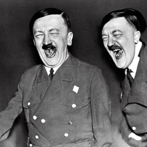 Prompt: Hitler laughing
