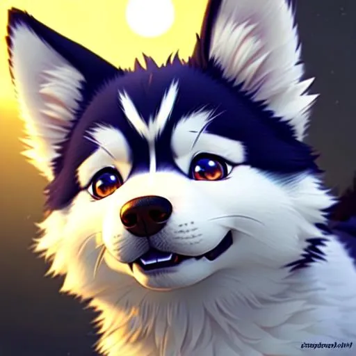 Prompt: 3d fluffy Husky, closeup cute and adorable, cute big circular reflective eyes, long fuzzy fur, Pixar render, unreal engine cinematic smooth, intricate detail, cinematic