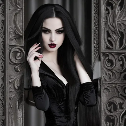 Create a concept art of a seductive and elegant goth... | OpenArt