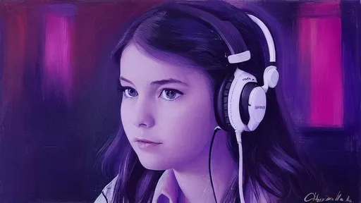 Prompt: lofi an girl, earphone