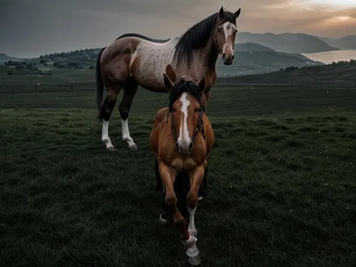 Prompt: Ultra realistic, beautiful horse, perfect Symetric