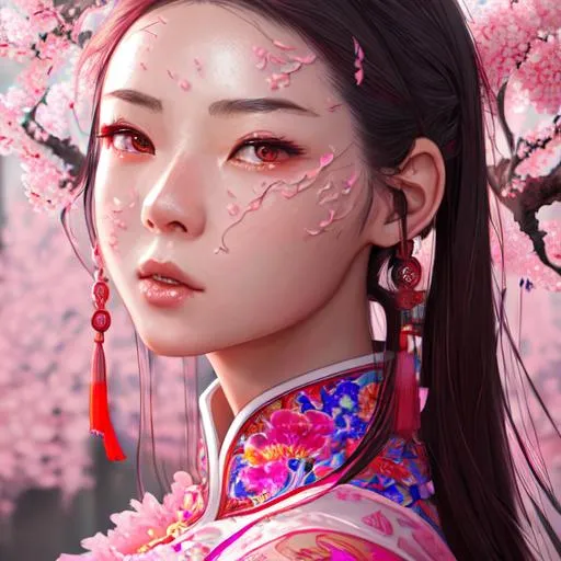 China as a beautiful woman, Artistic Portrait, Hyper... | OpenArt