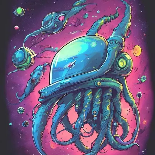 Prompt: space squid, surprise me