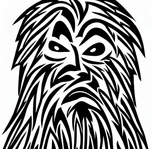 Prompt: Lightning bigfoot tribal design sasquatch 