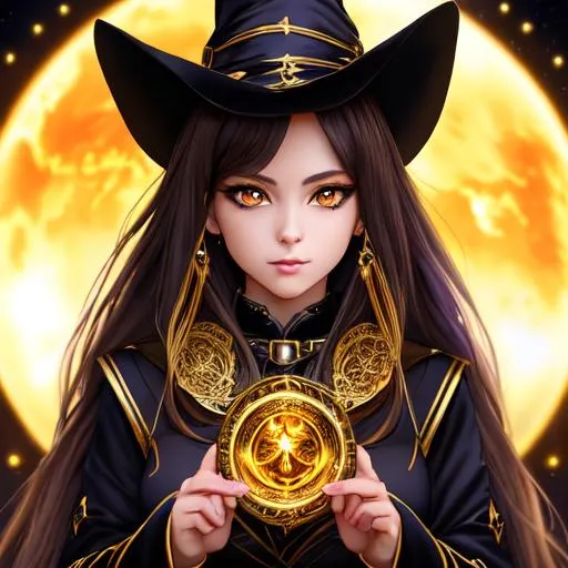 Prompt: oil painting, fantasy, anime portrait of a beautiful young werecat female witch wearing a witches outfit and casting a spell, #3238, UHD, hd , 16k eyes, detailed face, big anime dreamy eyes, 16k eyes, intricate details, insanely detailed, masterpiece, cinematic lighting, 16k, complementary colors, golden ratio, octane render, volumetric lighting, unreal 5, artwork, concept art, cover, top model, light on hair colorful glamourous hyperdetailed medieval city background, intricate hyperdetailed breathtaking colorful glamorous scenic view landscape, ultra-fine details, hyper-focused, deep colors, dramatic lighting, ambient lighting god rays, flowers, garden | by sakimi chan, artgerm, wlop, pixiv, tumblr, instagram, deviantart