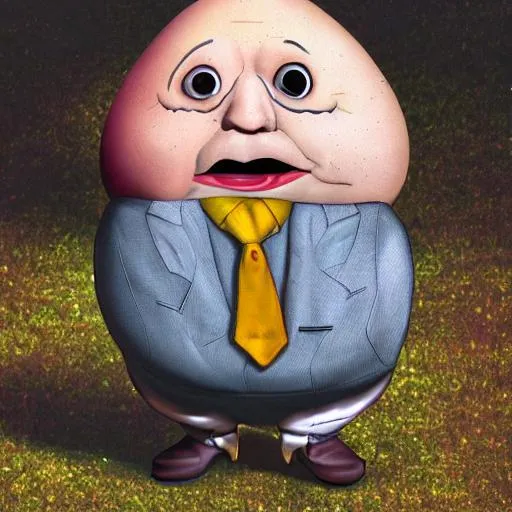 Prompt: Humpty Dumpty as a human