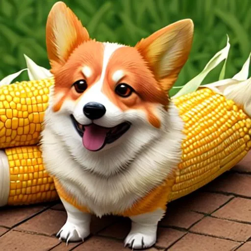 Prompt: Corn corgi