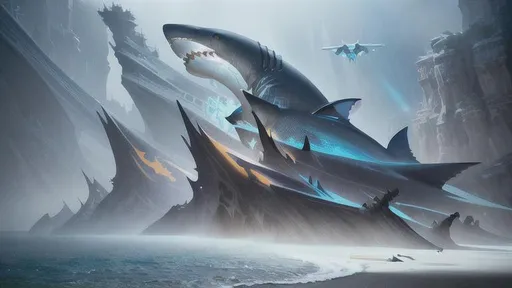 Prompt: Sharks Lounging on a beach, Epic cinematic brilliant stunning intricate meticulously detailed dramatic atmospheric maximalist digital matte painting head and shoulders portrait, 8k resolution concept art portrait by Greg Rutkowski, Artgerm, WLOP, Alphonse Mucha dynamic lighting hyperdetailed intricately detailed Splash art trending on Artstation triadic colors Unreal Engine 5 volumetric lighting