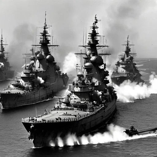 Prompt: world war II naval battles
