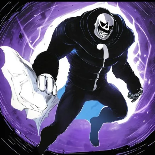 Prompt: gaster from undertale in marvel, dark, league of legends,