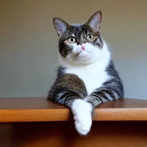 Prompt: The cat sits on the table