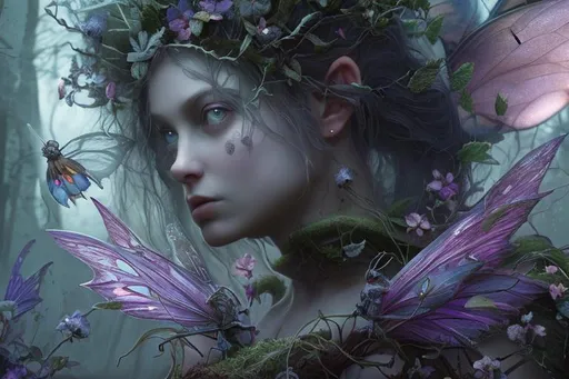 queen of the fairies hyper detailed extremely realis...