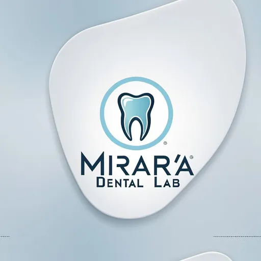 Prompt: (accurately spelled text "(Mimirac dental lab"), (modern logo design), sleek and professional layout, subtle dental accents (like instruments or teeth), clean lines and crisp shapes, gentle color palette with shades of white, grey, and light blue, high quality, 4K resolution, creating a clean professional logo 