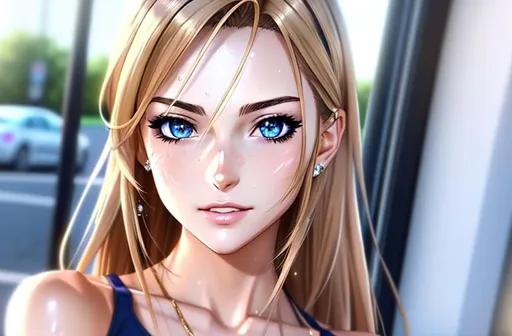 Prompt: semi-realistic anime girl, skin highlights, hair highlights, sweat,
blushing, movie scene, adult researcher, glamour, looking at viewer,
wonderful face, very detailed face, extremely detailed face, highly detailed face, soft smile, happy,
perfect face, perfect eyes, perfect teeth, perfect body, perfect anatomy, beautiful body, trending on instagram, trending on tiktok, trending on artstation, trending on cgsociety, white sclera,
photorealistic, masterpiece, cinematic, 16k artistic photography, epic, drama, 
romance, glamour, beauty, 
cinematic lighting, dramatic lighting, insanely detailed, soft natural volumetric cinematic lighting, award-winning photography, rendering, hd, high definition, 
highly detailed