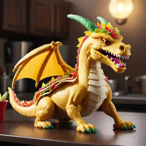 Prompt: over powered taco dragon