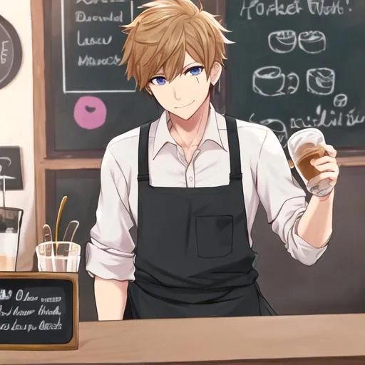 Prompt: Cafe worker male
