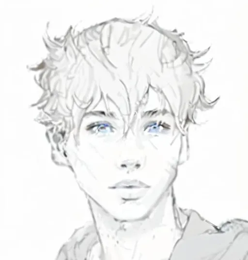 Prompt: Concept art, digital brush, Beautiful young teen boy, (16 year old kid) (messy hair)+ ((hair covering eye))++ emo cut, lightbrownhair boy, hair, sharp gaze, blue eyes, innocent, boy model, 16 years old, hot, pretty, cute, hoodie zipper, cinematic lighting, blue sky, bright colors, blue, green, yellow, white,  luminous, hyperdetailed, great composition, professional, artstation award, (white background)++ 