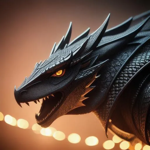 Prompt: Black dragon wearing a hoodie, perfect composition, hyperrealistic, super detailed, 8k, high quality, trending art, trending on artstation, sharp focus, studio photo, intricate details, highly detailed, fairy lights, brokeh, gothic