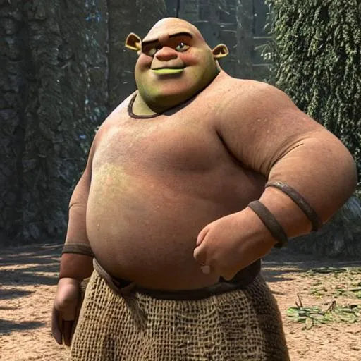 Prompt: Human Shrek