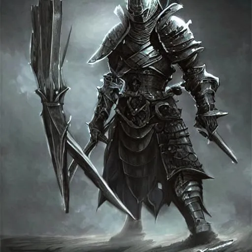 Prompt: fantasy dark souls concept art dark knights magic