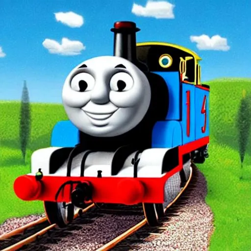 Thomas the train flying | OpenArt