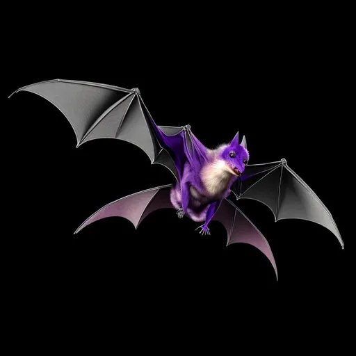 Prompt: purple bat, digital art