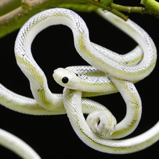 Prompt: A white Alien snake that has spider legs