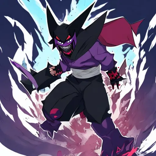 Prompt: gengar with sasuke

