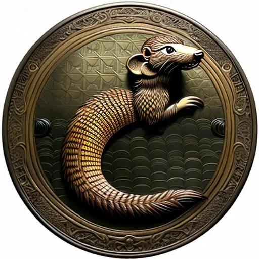 Prompt: Insanely Detailed Mongoose Japanese Mon, On a black Sash, Brown and Dark Green Colors, Intricately Detailed, Hyperdetailed, Legend of the Five Rings, Hyperrealistic, 4K, 8K resolution, 3D shading, beautiful, Asian Aesthetic, L5R, Anciant Japanese