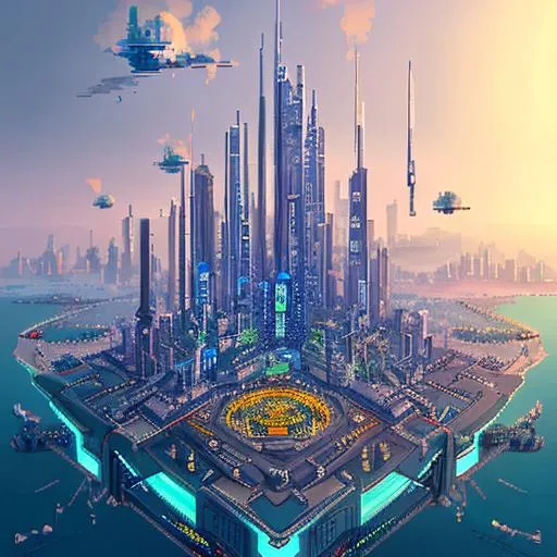 a futuristic city / PIXEL ART