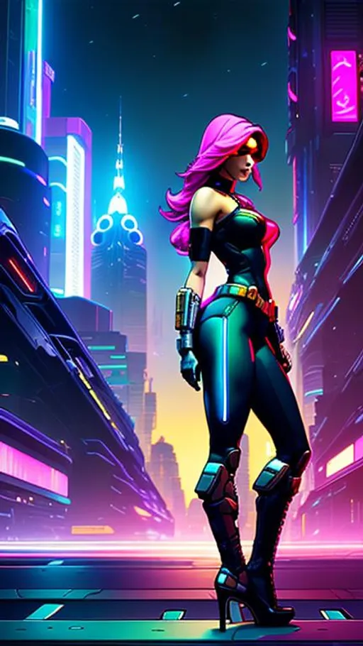 Prompt: Adam Hughes’ best new artwork. Award-winning masterpiece. Official art. Original art. superhero, 20 years old, side view,  cyberpunk city, night, neons, digital painting, ethereal, cel shading, borderlands 2, digital painting, artstation, smooth, concept art, happy, ethereal, royal vibe, highly detailed, detailed and intricate background, digital painting, Trending on artstation, highest quality stylized character concept masterpiece, award-winning digital 3d oil painting art, hyper-realistic, intricate, 64k, UHD, HDR, image of a handsome, dirty, highly detailed face, hyper-realistic facial features, perfect anatomy in the perfect composition of a professional, long shot, sharp focus photography, cinematic 3d volumetric