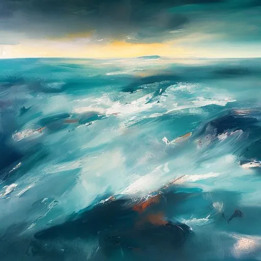 Prompt: Abstract seascape by Zoltan muladi