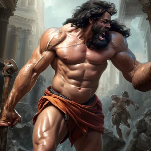 High-resolution hyper realistic painting of Hercules... | OpenArt