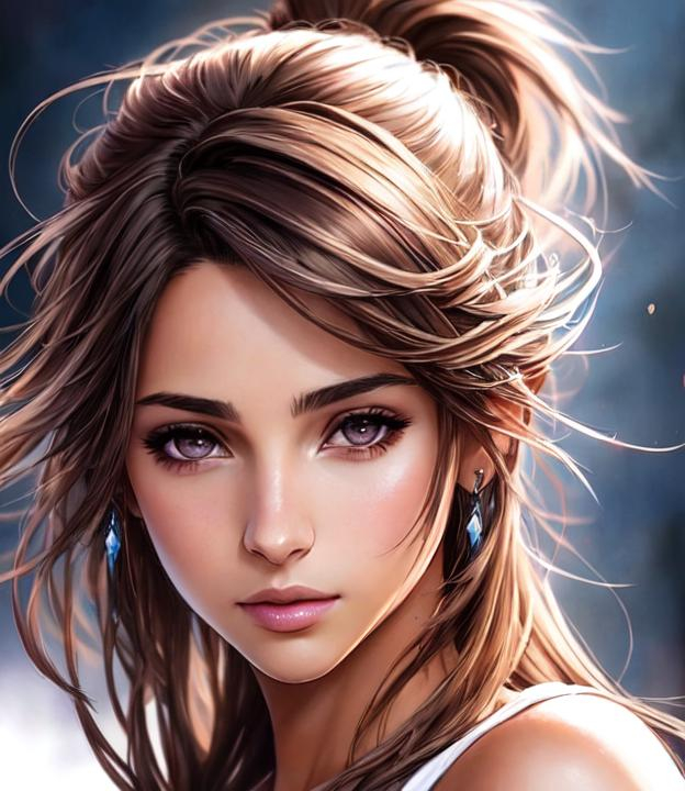 a final fantasy watercolor concept art with Naomi Sc...