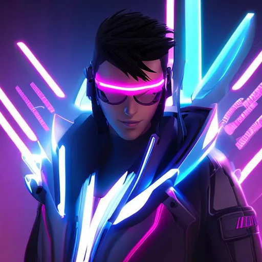 Prompt: neon blade profile picture