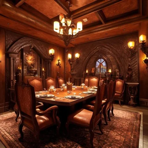 Prompt: fantasy world dining room