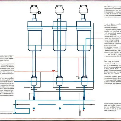 Prompt: Draw a diagram of the bilge ,double bottom ,for and after peak and other water ballast pipeline systems indicating the positions of all valves .briefly describe the pumps used .this is the question