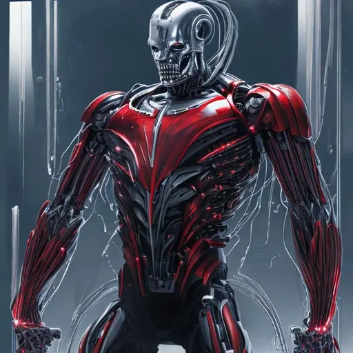 Prompt: ultron as a T-800