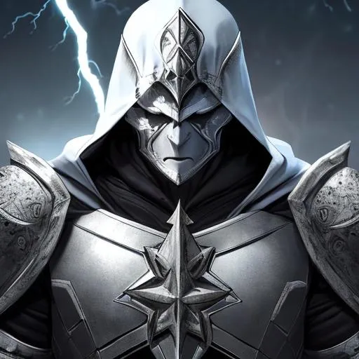 Prompt: portrait of a (Muscular male Astral Elf  cleric With White Skin, white skin, has black eyes), Wearing Black Plate armor with a Hood over head, armor has dark strands of corruption weaving throughout. Black Hood, The black armor shoulder Grieves have Shadow faces screaming out of them on the shoulder. Dead Plain , ufo in sky, Background with details like shadow and lightning storm and black Grass. D&D Setting, ufo in sky,perfect composition, hyperrealistic, super detailed, 8k, high quality, trending art, trending on artstation, sharp focus, studio photo, intricate details, highly detailed, by greg rutkowski and alphonse mucha and cat backround