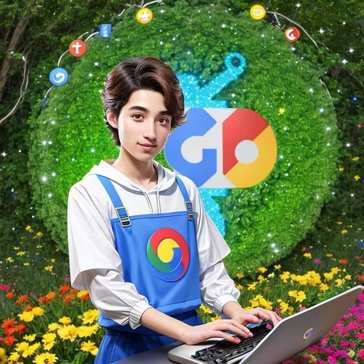 Prompt: ((((anthropomorphized "Google Bard" AI person), "Google Bard" gender, "Google Bard" hair, "Google Bard" eyes, "Google Bard" body))), ((Google company logo)), ((Google company color scheme)), working in a virtual Google cyberscape, (((hyper photorealistic))), (((12K resolution))), (((hyper quality))), (((hyper-detailed))), (((12K raytracing))), ((realistic lighting)), ((realistic shadows)), ((realistic textures)), (realistic reflections), ((depth of field))