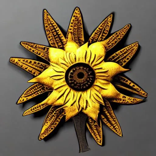 Prompt: Steampunk Sunflower