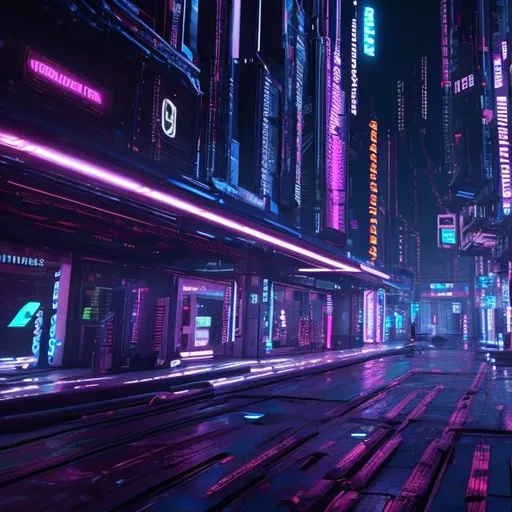 Prompt: led lights cyberpunk at night with translucent devices background 4k unreal engine