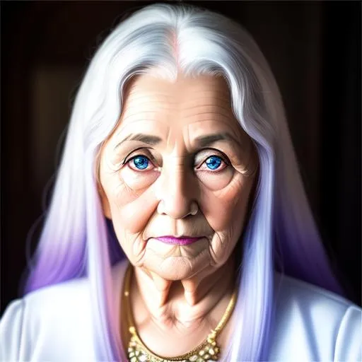 Prompt: Highest quality realistic Full body of a {{{old woman }}}, smooth soft skin, big realistic eyes, beautiful intricate colored hair, symmetrical, beautiful sweet eyes, photo realistic full body of {{{Angela baby}}}, centered in frame, facing camera, symmetrical face, ideal human, 85mm lens,f8, photography, ultra details, natural light, light background, photo, Studio lighting