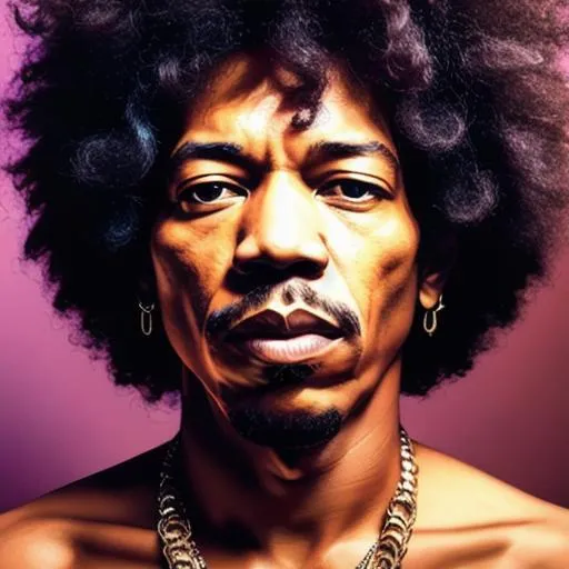 Prompt: selfie of jimi hendrix, (((full body visible))), looking at viewer, portrait, photography, detailed skin, realistic, photo-realistic, 8k, highly detailed, full length frame, High detail RAW color art, piercing, diffused soft lighting, shallow depth of field, sharp focus, hyperrealism, cinematic lighting, full body