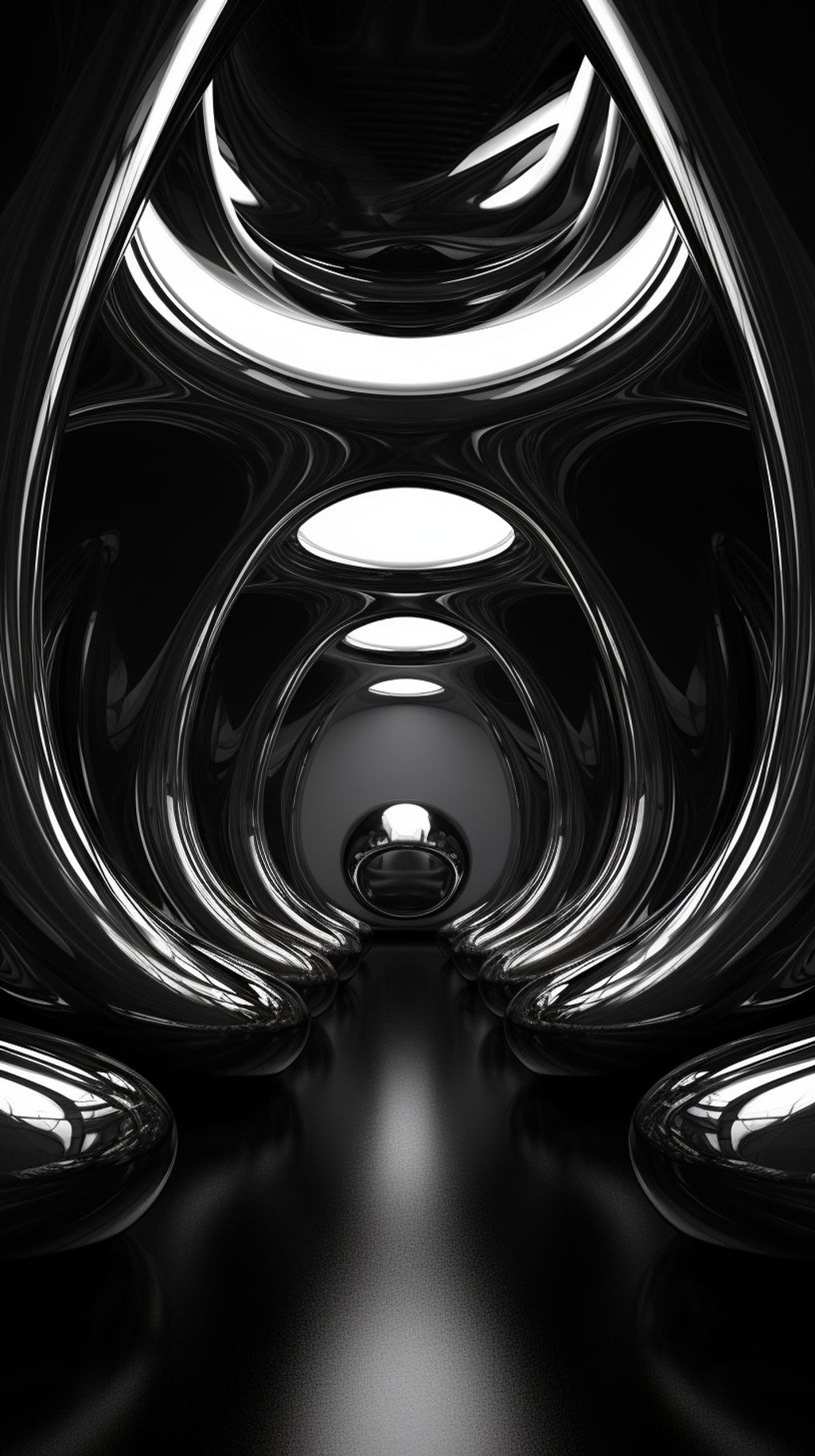 Black Silver Futuristic Interior Design By Erik I OpenArt