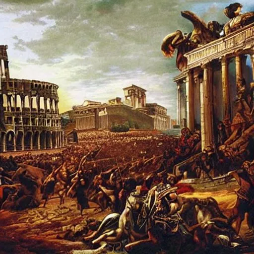 Prompt: fall of rome