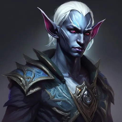 male drow, elf, obsidian skin, D&D, clothed, fantasy... | OpenArt