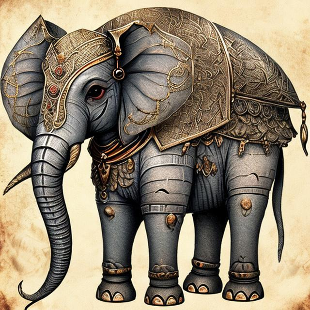 medieval sea beast style elephant