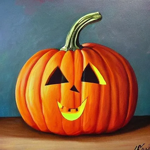 high quality painting, pumpkin, nostalgic, tom burton | OpenArt